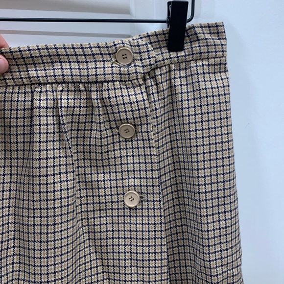 Valentino Houndstooth Creme Brown Skirt Set Blazer Suit Jacket Large - Picture 6 of 7